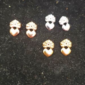 Magicbax Earring Lifters  3 Pair, Silver, Gold & Copper.  S Steel.  DZ
